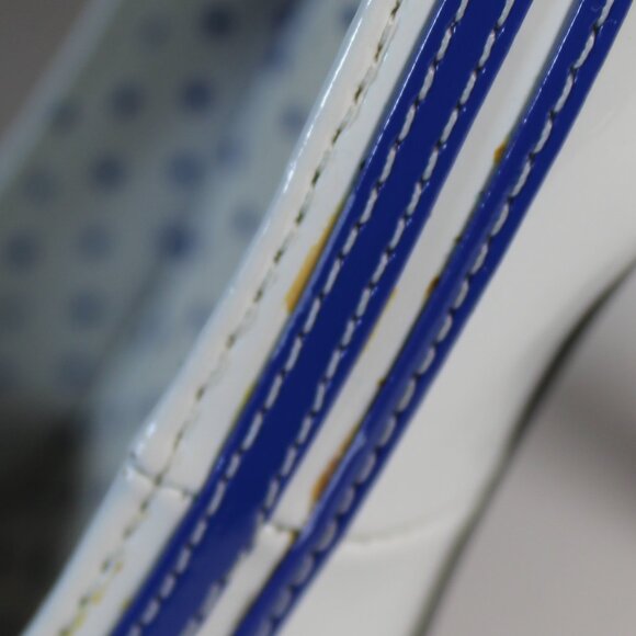 Ellie Anchor sailor cosplay white blue peep toe 5 inch heels size 9 - Picture 11 of 12